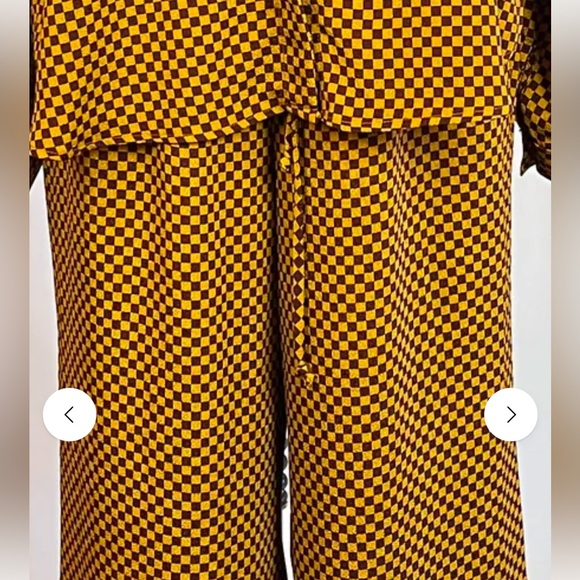 Lisa Says Gah checkered matching set cold Bailey top Medium - Picture 13 of 14
